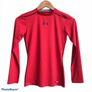 Under Armour Heat Gear Red Long Sleeve Top